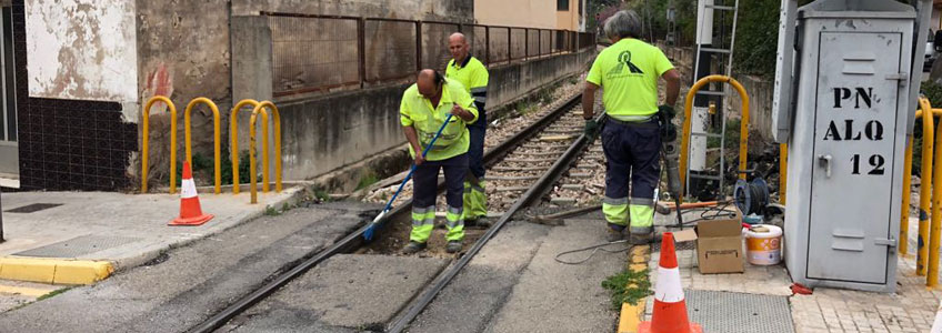 Paso a nivel de Alberic de Metrovalencia