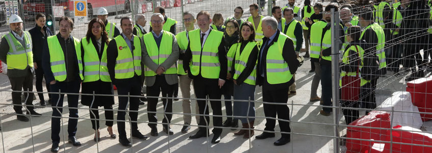El President Ximo Puig visita las obras de la L10