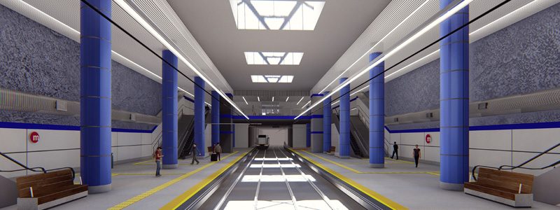 Simulación de una estación de la Línea 10 de Metrovalencia - Manual BIM de FGV