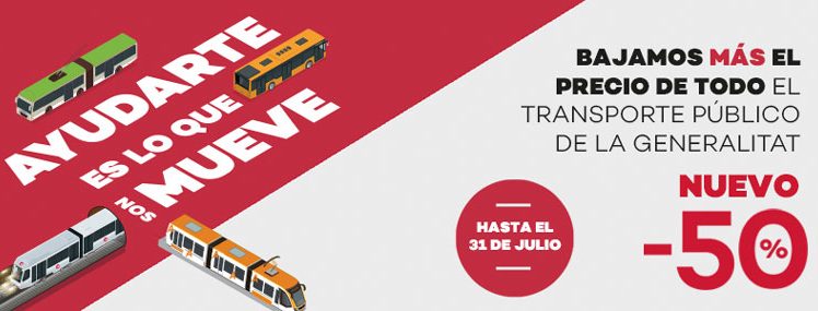 The Generalitat will apply the additional reduction of 30% on public transport season tickets and multi-journey tickets as of 1st September